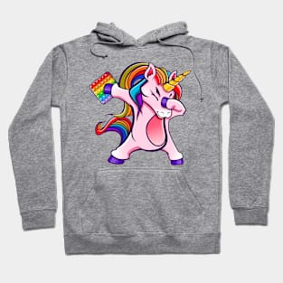 Pop It Dabbing Unicorn Design for Kids Hoodie